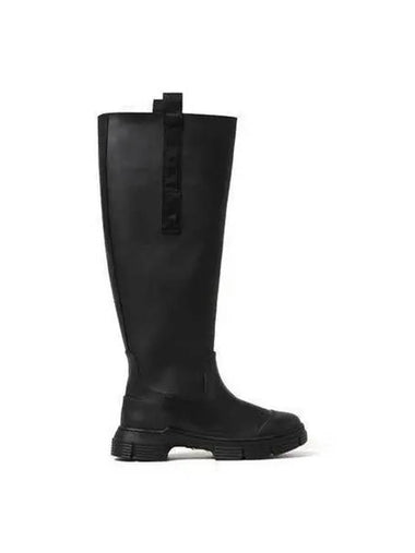 Women s Rubber Country Long Boots Black S2172 - GANNI - BALAAN 1