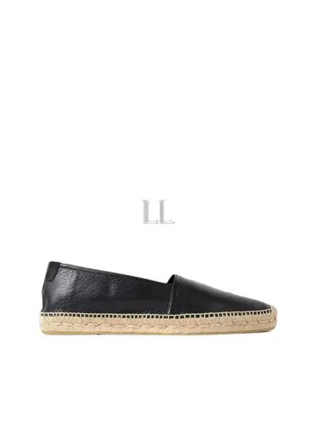 Monogram Leather Espadrilles Black - SAINT LAURENT - BALAAN 2