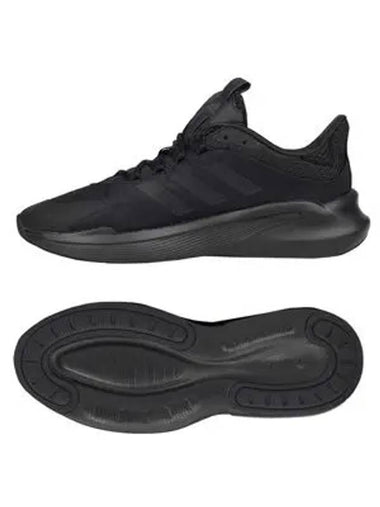 Alpha Edge Plus Low Top Sneakers Core Black - ADIDAS - BALAAN 1