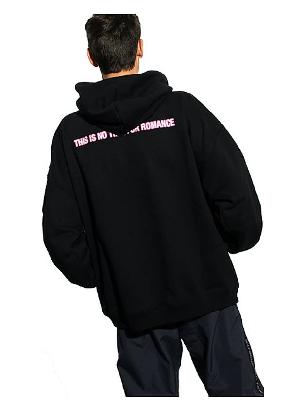 No Time For Romance Over Hoodie Black - VETEMENTS - BALAAN 4