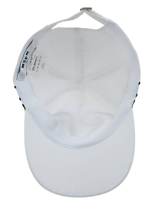 Embroidered Logo Base Cotton Ball Cap White - MSGM - BALAAN 6