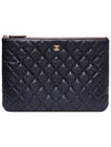 Women s A82545 Caviar Gold COCO Logo Classic Medium Clutch Bag - CHANEL - BALAAN 1