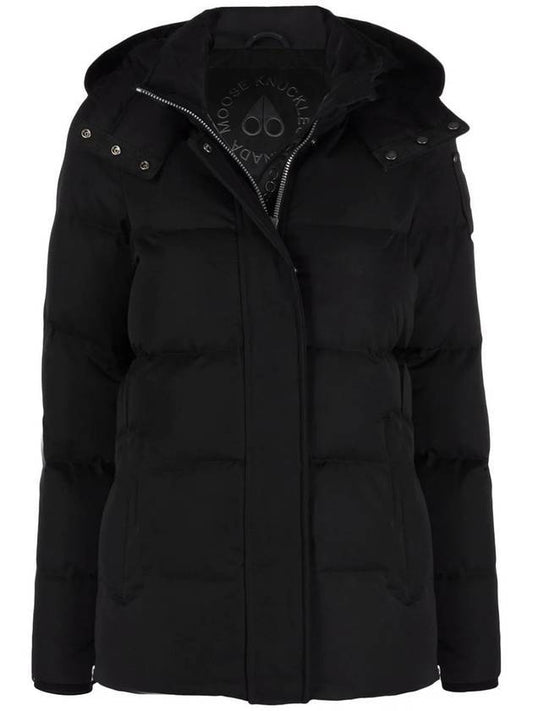 Women's MISTAYA Jumper Down Jacket Black - MOOSE KNUCKLES - BALAAN.