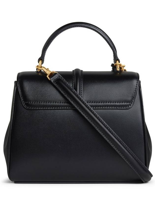 16 Calfskin Mini Shoulder Bag Black - CELINE - BALAAN 4