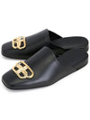 BB Logo Leather Mule Black - BALENCIAGA - BALAAN 2