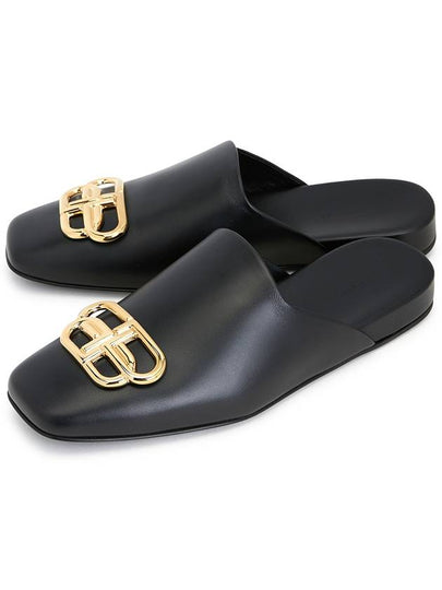 BB Logo Leather Mule Black - BALENCIAGA - BALAAN 2