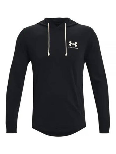 Men's Rival Terry Hoodie Black - UNDER ARMOUR - BALAAN 1