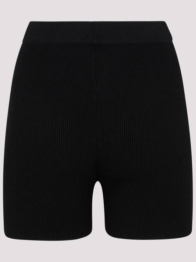 Le Short Pralu Charm Logo Knit Shorts Black - JACQUEMUS - BALAAN 3