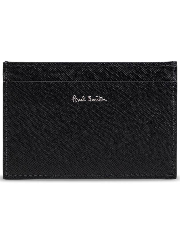 Commuter Mini Print Card Wallet Black - PAUL SMITH - BALAAN 3