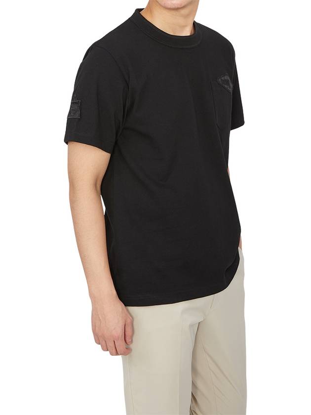 Gonz Patch Crew Neck Short Sleeve T-Shirt Black - SACAI - BALAAN 7