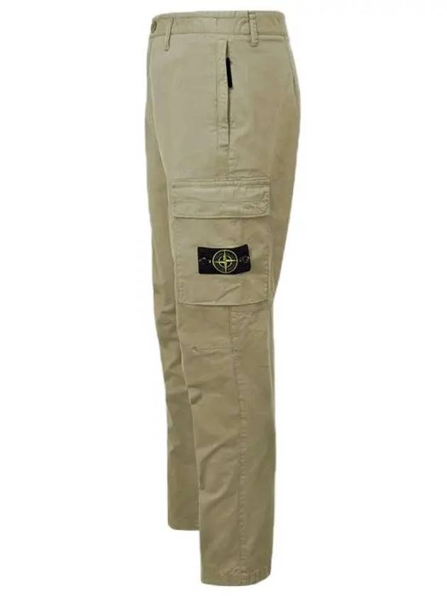 Compass Badge Gabardine Cargo Straight Pants Beige - STONE ISLAND - BALAAN 4