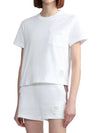 Midweight Jersey Boxy Pocket Short Sleeve T-Shirt White - THOM BROWNE - BALAAN 2