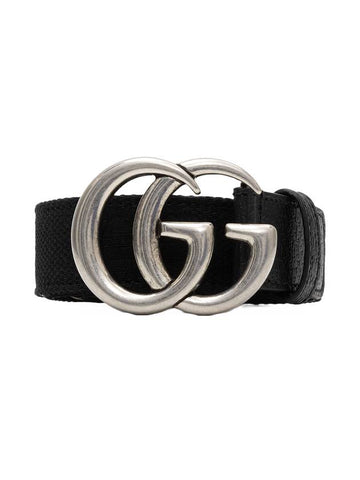 GG Marmont Leather Belt Black - GUCCI - BALAAN 1