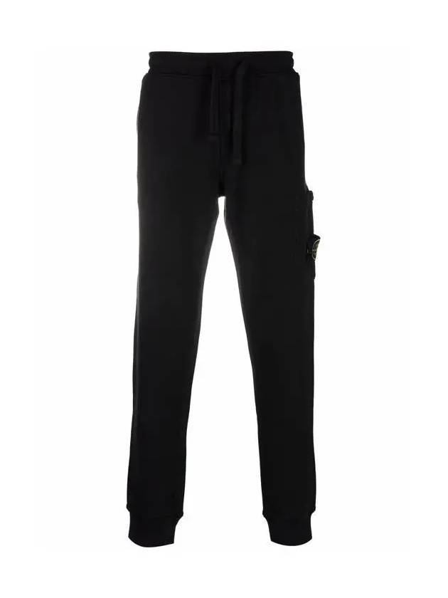 Men's Wappen Patch Training Jogger Pants Black - STONE ISLAND - BALAAN 3