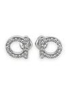 Gancini Crystal Small Earrings Silver - SALVATORE FERRAGAMO - BALAAN 2