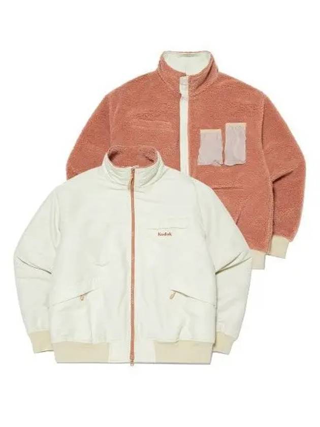 KODAK TRIP Reversible Fleece Jacket IVORY - KODO - BALAAN 1