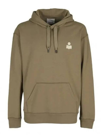 Matte Logo Print Hoodie Khaki - ISABEL MARANT - BALAAN 2