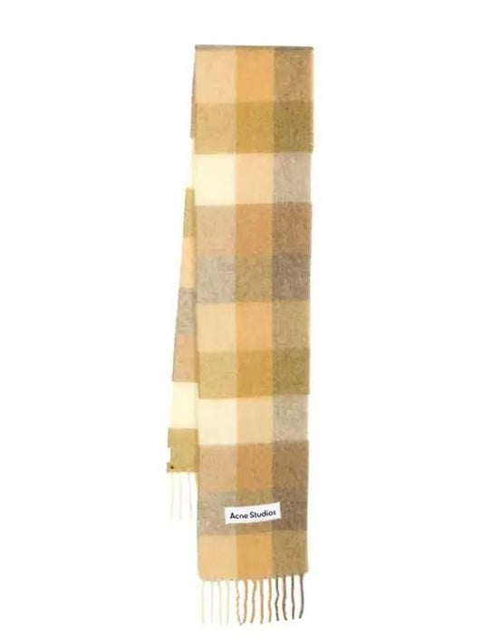 Check Mohair Muffler White Beige - ACNE STUDIOS - BALAAN 2