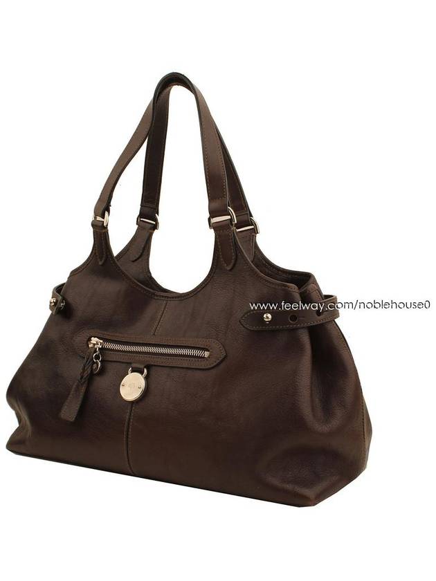 Dark brown silver hobo type shoulder bag - MULBERRY - BALAAN 2