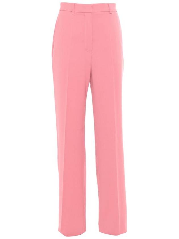 Quasar Wool Crepe Satin Straight Pants Pink - MAX MARA - BALAAN 2