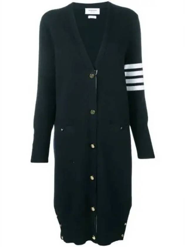 Milano Fine Merino Cardigan Navy - THOM BROWNE - BALAAN 2