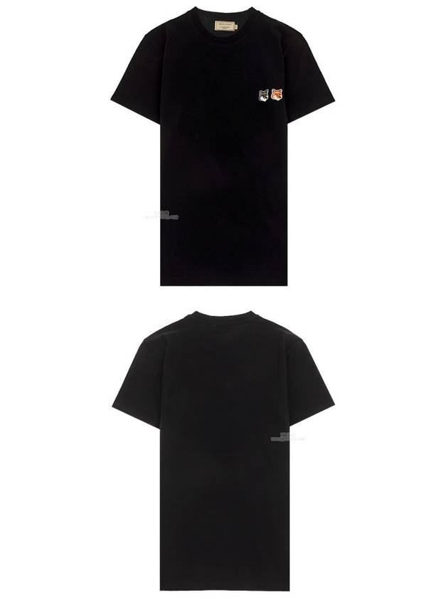 Double Fox Head Patch Classic Short Sleeve T-Shirt Anthracite - MAISON KITSUNE - BALAAN 6