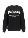 Graffiti Logo Sweatshirt Black - ALEXANDER MCQUEEN - BALAAN 1