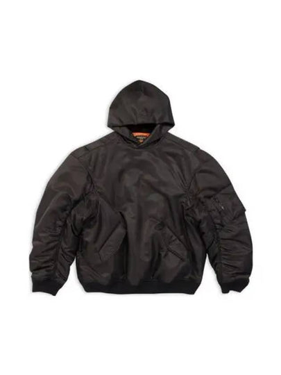 Sporty B Over Bomber Hoodie Black - BALENCIAGA - BALAAN 2