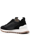 Suede Techno Runner Low Top Sneakers Black - BRUNELLO CUCINELLI - BALAAN 4