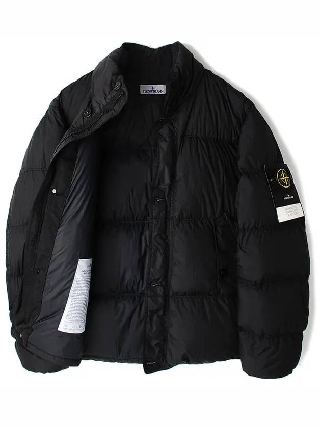 Garment Dyed Crinkle Reps Down Padding Black - STONE ISLAND - BALAAN 7