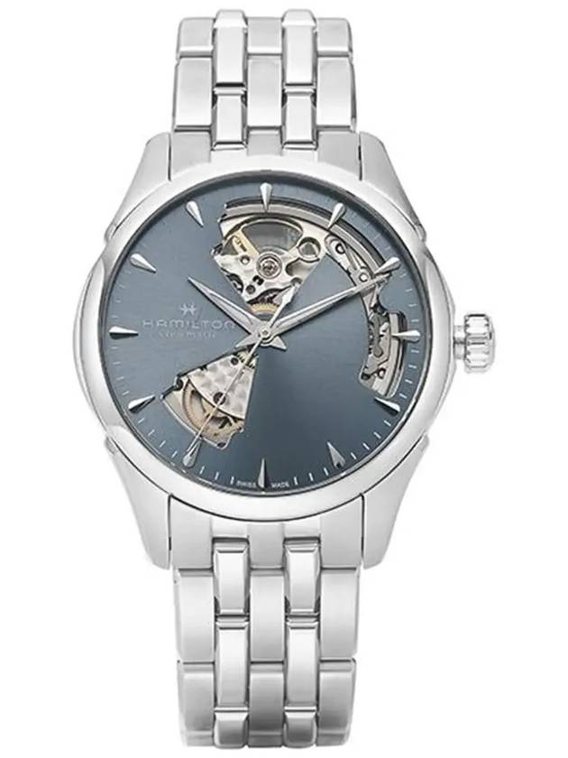 Jazzmaster Open Heart Lady Auto 36mm Stainless Steel Watch Blue - HAMILTON - BALAAN 5