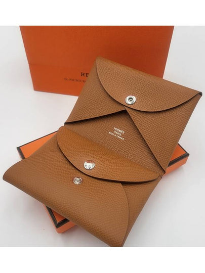 Calvi Duo Card Wallet Brown - HERMES - BALAAN 2