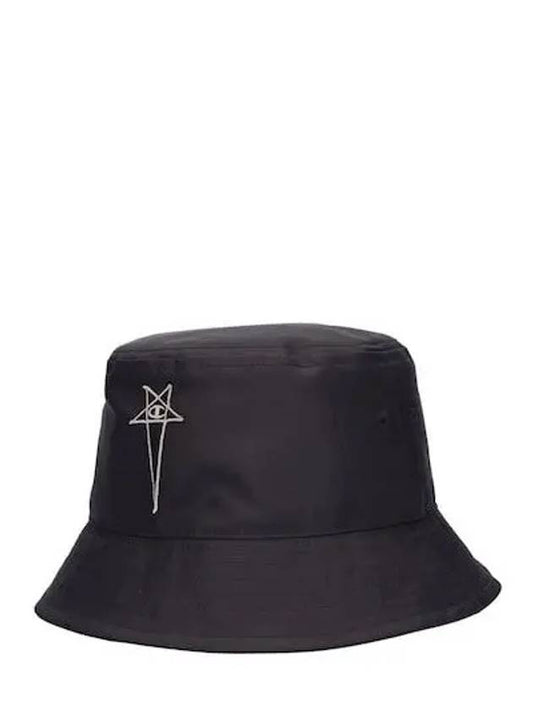 Rick Owens Recycled Nylon Embroidered Logo Bucket Hat - RICK OWENS - BALAAN 2