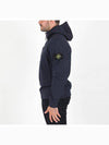 Soft Shell Brushed Lining Zip Up Hoodie Navy - STONE ISLAND - BALAAN 4