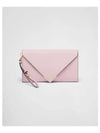 Triangle Logo Saffiano Chain Clutch Bag Alabaster Pink - PRADA - BALAAN 2