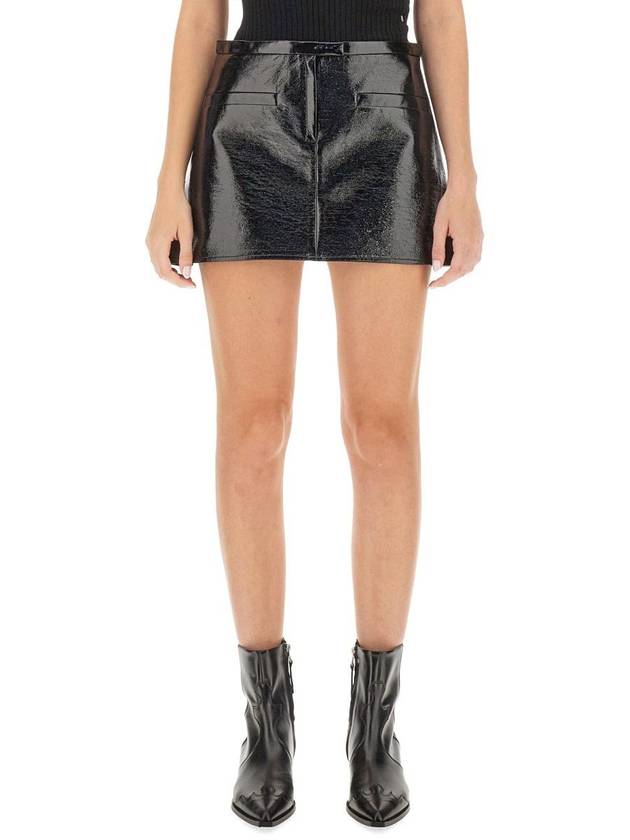 Vinyl A-Line Skirt Black - COURREGES - BALAAN 2