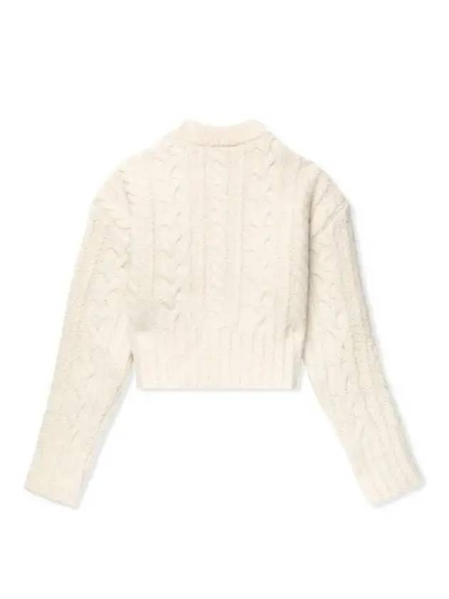 Cable Wool Knit Top Off-White - AMI - BALAAN 7