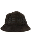 Cobble Embroidered Logo Bucket Hat Black - MOOSE KNUCKLES - BALAAN 4