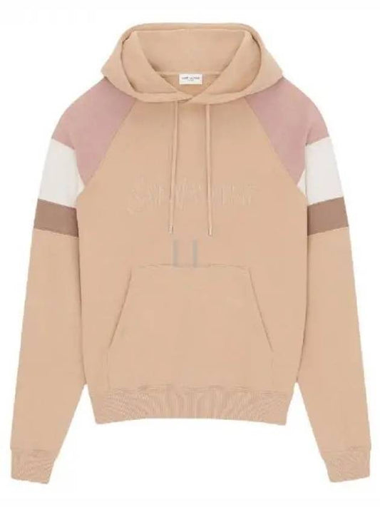 logo embroidered hood beige - SAINT LAURENT - BALAAN 2