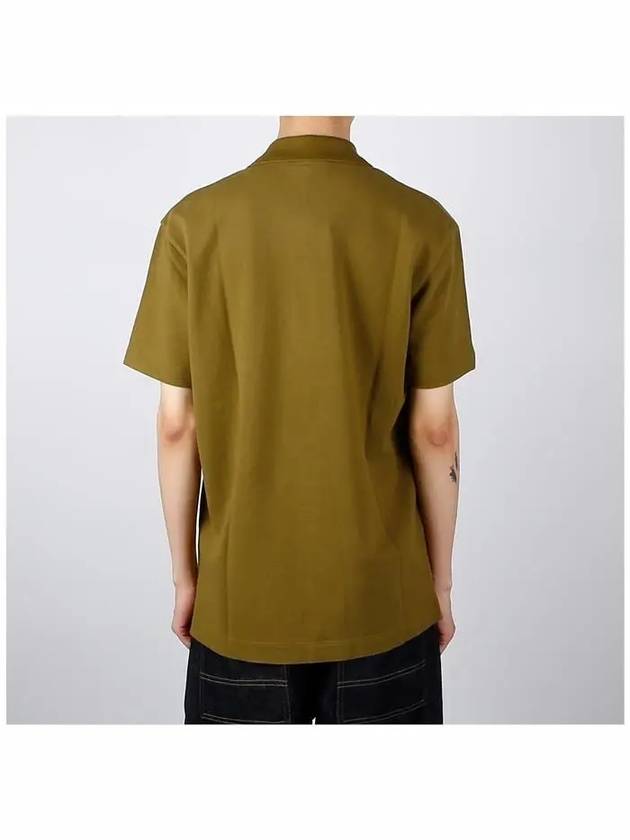 Bold Fox Head Patch Comfort Polo Shirt Khaki Green - MAISON KITSUNE - BALAAN 5