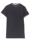 Arm Logo Round Short Sleeve T-Shirt Night Blue - MONCLER - BALAAN 2