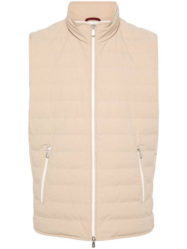 Zip-Up Down Vest Sand - BRUNELLO CUCINELLI - BALAAN 2