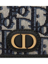 30 Montaigne Oblique Jacquard Card Wallet Blue - DIOR - BALAAN 5