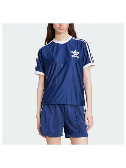 Adicolor 3 Stripes Pinstripe Short Sleeve T-Shirt Navy - ADIDAS - BALAAN 2