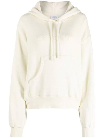 logo print hoodie - OFF WHITE - BALAAN 1