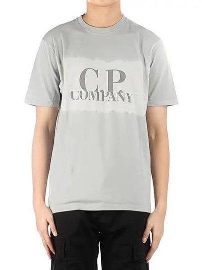 Vintage Washing Logo Cotton Short Sleeve T-Shirt Grey - CP COMPANY - BALAAN 2