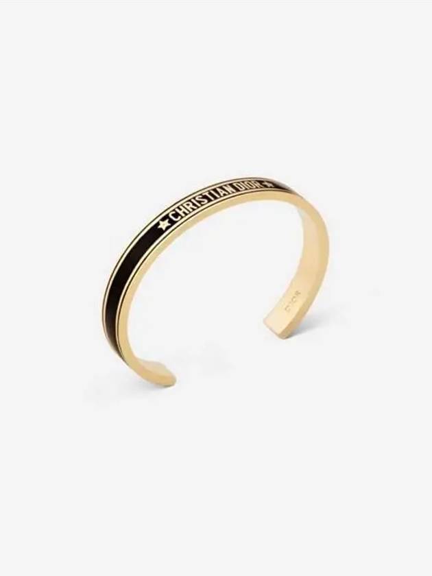 Cord Bangle Bracelet Gold Black - DIOR - BALAAN 4