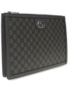 Ophidia Portfolio Clutch Bag Grey - GUCCI - BALAAN 5