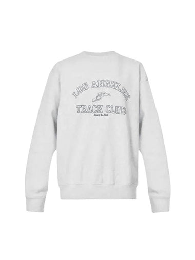 Track Club Logo Print Sweatshirt Gray - SPORTY & RICH - BALAAN 1