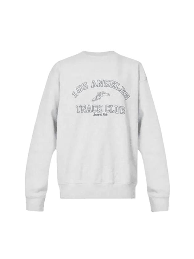 Track Club Logo Print Sweatshirt Gray - SPORTY & RICH - BALAAN 1